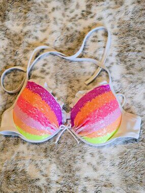 NWOT Victoria's Secret Sequined Bikini/Swimsuit/Bathing Suit Top